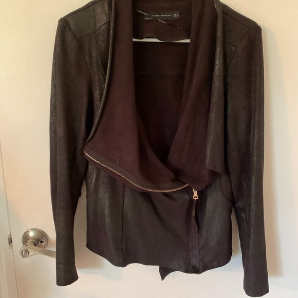 Faux suede jacket by Zara Woman - Size L - Picture 2 of 3